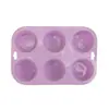 Venta Caliente 6 Moldes Redondos Consecutivos Moldes de Silicona Moldes Pequeños para Pastel Chocolate Galleta Moldes Caseros para Hornear