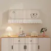 Funda de aire acondicionado estilo crema de dibujos animados, cubierta antipolvo de pared, cortina de cobertura completa bloqueadora de viento, cortina decorativa de tela para el hogar