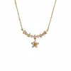 Collar de estrella de circón ultrabrillante estilo ins coreano, cadena de clavícula de nicho de lujo ligero de alta gama, accesorio femenino moderno y versátil