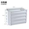 Cajas de Flores Galvanizadas Multiespecificación para Balcones de Patio, Jardineras Rectangulares, Cajas de Plantación de Vegetales para Valla Exterior, Cajas de Flores Estilo Pastoral