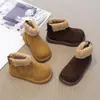 Botas de Nieve para Niñas 2026 Invierno Algodón Añadido Engrosadas Felpa Plegables Suela Suave Antideslizantes Cálidas Cierre Trasero Estilo Coreano Versátiles