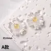 Adesivo de Resina Luminoso Ornamento de Resina Brilhante Transparente Acessórios Gradiente Gelo Flores Transparentes DIY Artesanal Presilha de Cabelo Acessórios para Rabo de Cavalo