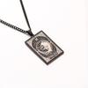 Collar de las Doce Constelaciones Europeo y Americano Transfronterizo Logo Colgante Militar Retro Hombre Tarot Acero Inoxidable Tarot
