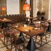 Mesas y sillas comerciales para tabernas y restaurantes, restaurante de té retro, mesas y sillas para salones privados de hotel, mesas y sillas de bar estilo americano, sillas de madera maciza