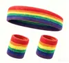 Muñequeras de Toalla Multicolores de Poliéster-Algodón para Deportes y Fitness Masculino, Levantamiento de Pesas, Diademas de Baloncesto, Muñequeras y Diademas de Felpa para Mujer, Equipo de Protección Personalizado