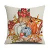 Jit Funda de Almohada Combinada de Calabaza para Festival de la Cosecha Transfronterizo Amazon Acción de Gracias Hogar Sofá Funda de Almohada Decorativa