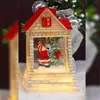Nuevo producto transfronterizo: Árbol de Navidad luz nocturna brillante, caja de música, decoración de escritorio creativa, estilo caja de regalo con lazo de Navidad