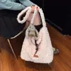 Bolso Bandolera de Otoño e Invierno, Bolso de Hombro de Lana de Cordero Estilo Coreano Estilo Perezoso, Gran Capacidad, Bolso Tote Bandolera Versátil para Viajar al Trabajo, Transfronterizo