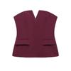 Moda Feminina Estilo Europeu e Americano 2025 Primavera Europeu e Americano Simples Sem Alças Elegante Top Tubinho Cintura Cor Pura Decote V