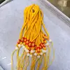 Mango de jade fino pieza de cuerda tirachinas mango de mano de pieza de cuerda joya de juego joya de jade tabla raspadora cuerda para colgar