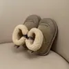 Botas de nieve para bebé estilo coreano para niños, cálidas y de suela suave, con forro de felpa y diseño engrosado, adecuadas para bebés y niños pequeños, también disponibles en un estilo de invierno con forro de felpa para niñas