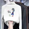 Camisetas de Manga Larga para Niñas para Primavera, Otoño e Invierno con Cuello Medio Alto Camisas Base de Terciopelo para Niños Mayores y Bebés Tops Cálidos