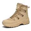Nuevas botas tácticas para hombre, senderismo al aire libre, montañismo, caza, aventura, zapatos de rescate, botas de trabajo del desierto de caña media, talla grande.