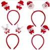 Diadema navideña tocado alce Campana accesorios para el cabello diadema de dibujos animados diadema horquilla navideña niños decoración navideña