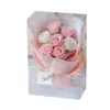 Ramo de Jabón Mini de 7 Piezas Color Azul Hielo Rosa Transfronterizo con Flores Secas de Gipsofila, Regalo de Cumpleaños para Niñas, Pequeña Sorpresa