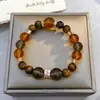 Pulseiras Empilhadas, Novo Estilo Chinês, Design de Nicho, Pulseira Olho de Tigre Maillard Colorida para Mulheres