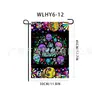 2026 Nuevos Pareados Navideños Transfronterizos, Tela Colgante Estilo Rojo y Azul de Muñeco de Nieve Navideño, Bandera Colgante de Decoración de Atmósfera Festiva