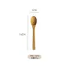 Cuchara de Madera Japonesa Mango Largo Cuchara para Sopa Cuchara de Bambú Cuchara para Té Cuchara para Condimentos Cuchara de Madera de Bambú para Sopa Cuchara Pequeña para Miel