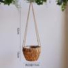 Cesta colgante de flores de paja hecha a mano Pastoral para colgar en la pared Plantación verde Maceta para flores carnosas Arte de la personalidad Cesta colgante de sauce multicapa