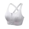 Sutiã esportivo com zíper frontal ajustável Colete sem aro à prova de choque Yoga Sports Cross Beauty Back Underwear para mulheres