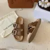 Sandalias de suela gruesa para mujer para uso en exteriores, nuevo modelo de verano 2026, estilo Birkenstock para aumentar la altura, suela suave, antideslizantes, versátiles zapatos de playa