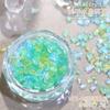 Cristal de vidrio, grava, joyería para uñas, hielo japonés, piedra polarizada transparente, material para uñas, accesorios para uñas de colores mixtos