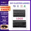 Europeas y Americanas Transfronterizas Más Vendidas DIY Segmentadas de un Solo Racimo Encrespamiento de Cabello Termofusible Gruesas de Gran Capacidad Injertadas Pestañas Postizas