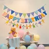 Decoración de Fondo de Cumpleaños Escena Globos para Niños y Niñas, Accesorios para Fotos de Ambiente, Atmósfera de Fiesta, Pastel, Niños