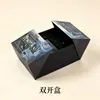 Cajas de regalo de goji negro hechas a medida, cajas corrugadas de papel kraft de lotes pequeños, cajas con ventana y cajas de regalo de mano