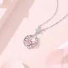 Colar Mitológico Estrela e Lua em Prata de Lei S925 para Mulheres Planeta Original Acessível Luxo de Ponta Diamante Corrente Clavícula Planeta Rosa para Mulheres