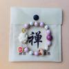 Pulsera de cuentas lacadas de porcelana gris fragante de Hangzhou Xiangji Jiuwei Hu Lu Tong Wufu, seis caracteres que representan la prosperidad y la felicidad.