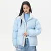 Jack Chuan Yang Marca Americana de Moda Cinco Estrellas Estampado Completo Chaqueta de Algodón Doble Cara Hombres Mujeres Invierno Engrosada Calidez Abrigo Pan Ropa de Algodón