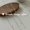 Nueva joyería coreana de estilo fresco y elegante, pulsera de plata de ley S925 con nariz de cerdo brillante empalmada, diseño de nicho con un toque de clase
