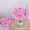 Flores artificiales transfronterizas: 27 peonías, rafia, camelias, rosas hechas a mano, flores artificiales estilo ins, decoración de ramo de boda