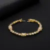 Cadena de tenis de cubo de 8 mm hip-hop europeo y americano, pulsera de circonita, collar de moda, accesorios para mujer, joyería simple personalizada