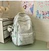 Mochila Estilo Japonês Nova de Alto Valor, Doce Fresco Colorida para Alunos do Ensino Fundamental II e Médio, Leve de Grande Capacidade