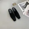Mocasines retro cerrados sin cordones con corte profundo para uso casual en otoño, zapatos versátiles de tacón de cuña para ir al trabajo.