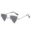 Gafas de sol triangulares punk personalizadas para hombre y mujer, estilo europeo y americano, gafas de moda divertidas de metal 1058
