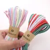 Corda Trançada de Algodão Colorida em Degradê 4mm Corda Trançada de Algodão Artesanal DIY Acessórios para Chaveiro Artesanato de Joias