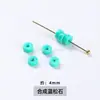 Cuentas espaciadoras turquesa azul, cuentas estilo vintage, accesorios para joyería DIY, cuentas sueltas individuales, cuentas turquesas perforadas, accesorios al por mayor