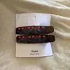 Pinza para el pelo de resina con cara sonriente 3D en color café grisáceo estilo coreano, pinza ligera y linda para flequillo, par de pinzas
