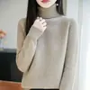 Suéter premium de cuello alto para mujer, otoño e invierno, engrosado, 26 estilos nuevos, versátil y elegante top interior blanco, tejido