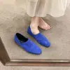 Mocassins e mules de nicho da moda estilo old money, novos sapatos rasos versáteis franceses de camurça, sapatos dopamina