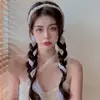 Tiara de Fita com Pérolas Estilo Francês para Mulheres, Novo Modelo 2025, Tiara Trançada de Alta Qualidade, Presilha de Cabelo, Acessório de Cabelo