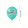 Globos Impresos Serie Animales de la Selva de 12 Pulgadas para Fiesta de Cumpleaños Infantil Decoraciones de Globos con Temática de Dibujos Animados