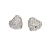 Pendientes Geométricos Dorados en Forma de Corazón Más Vendidos de Amazon, Estilo Europeo y Americano, Incrustados con Circonita, Pendientes para Mujer, Lujo Ligero