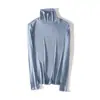 1118-JA Lana Merino Australiana Interior Suave Ceroso Delgado Otoño e Invierno Base Cuello Redondo Cuello Alto Cálido