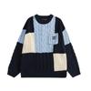 Suéter de Punto Suave y Encerado de Marca de Moda con Cuello Alto y Combinación de Colores para Hombre Otoño/Invierno 2021 Nuevo Sentido del Diseño Suelto Talla Grande para Pareja