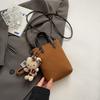 Moda Outono Bolsa de Celular Transversal Feminina 2025 Nova Bolsa Satchel de Nicho Bolsa Balde Nicho Estilo Coreano Bolsa Pequena de Moda