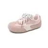 Zapatos de Entrenamiento Alemanes Atmosféricos para Mujer, Cuero Genuino, Estilo Nuevo de Primavera, Realce Interior, Suela Suave, Puntera Mango, Zapatos Deportivos Casuales Feos y Lindos